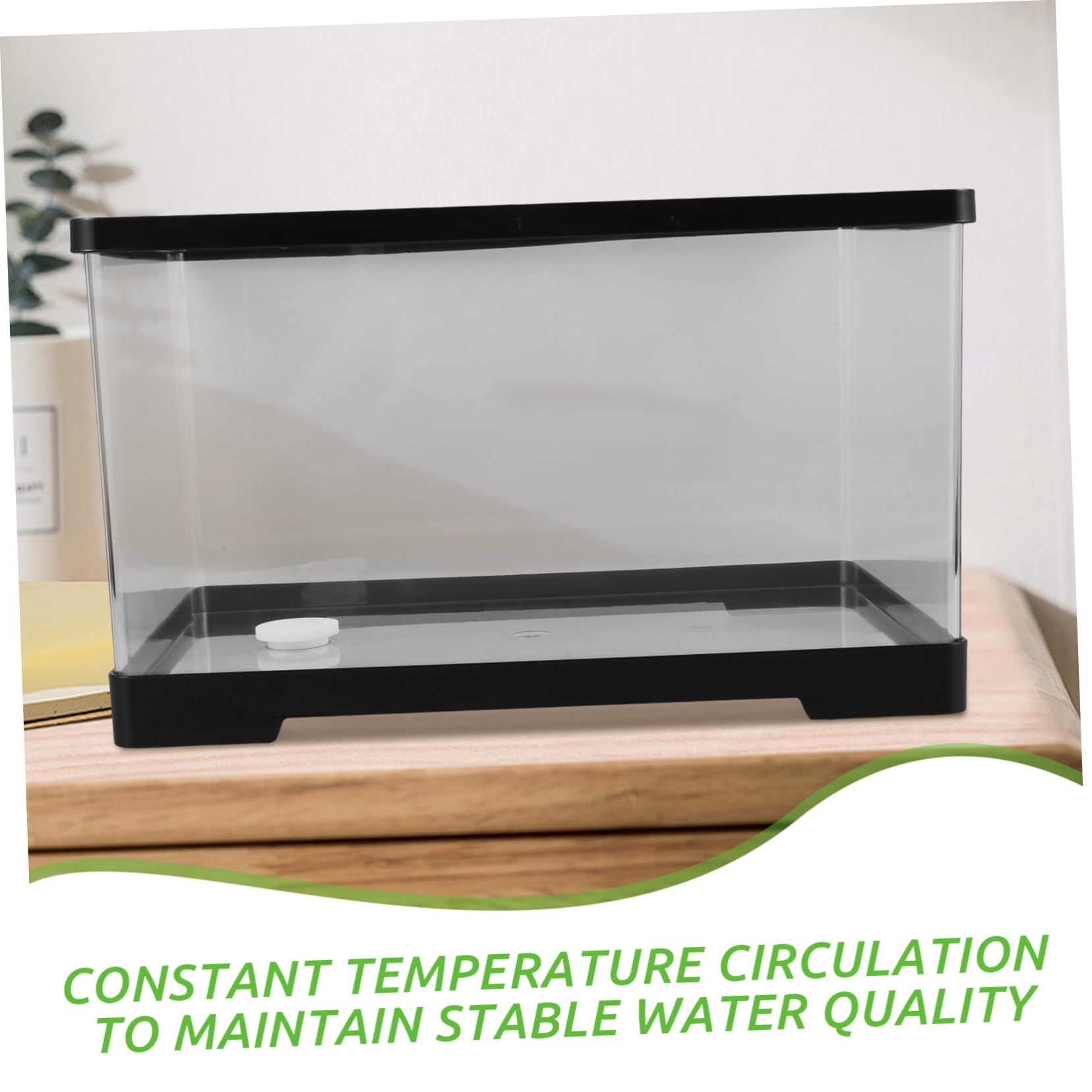 Abaodam Vasca delle Tartarughe Porta Acquario Trasparente per Pesci Rossi Betta Tank Vasca Dell'acquario Ciotola di Pesce Betta Ciotola Acquario Domestico Betta Acrilico Transparent