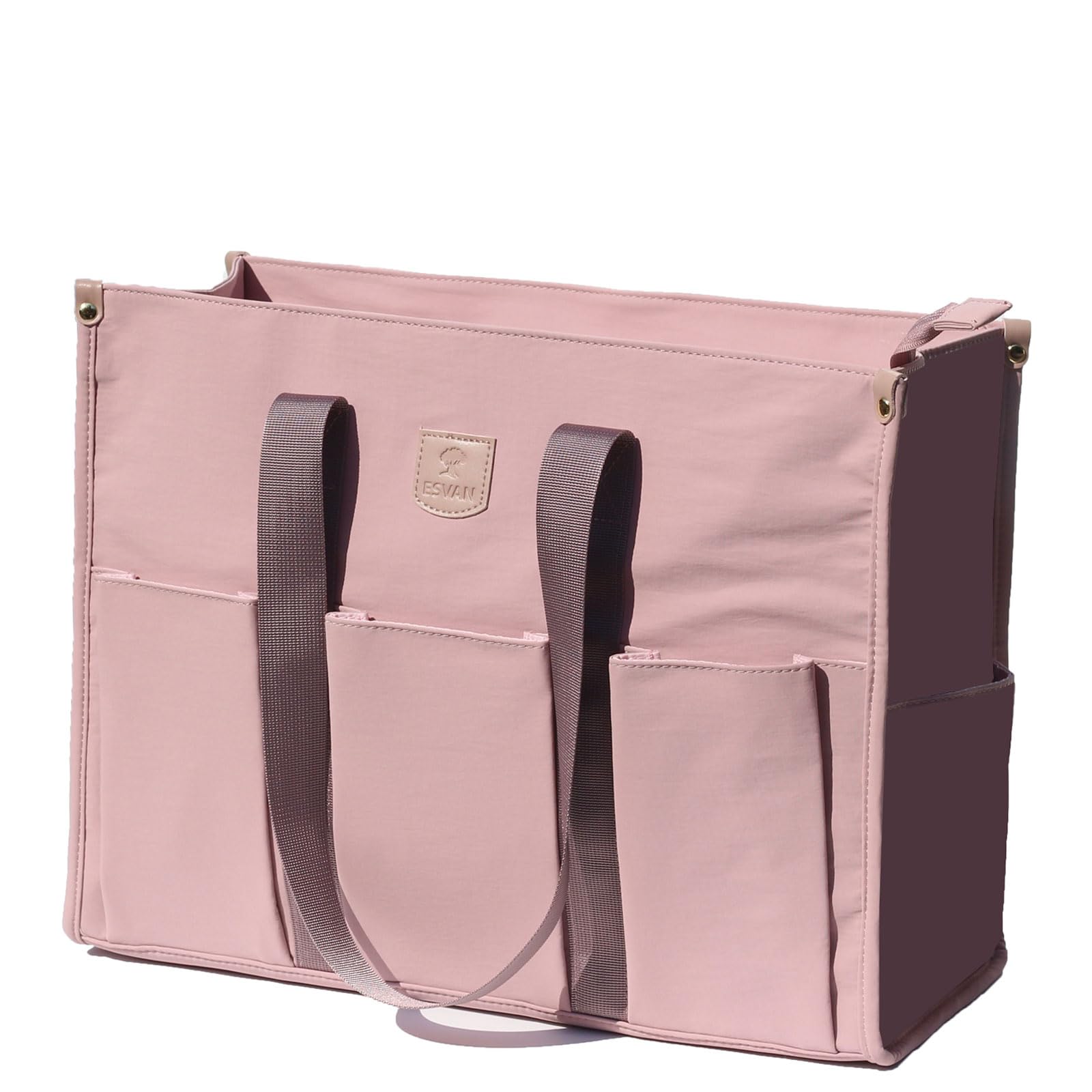 ESVAN Utility Tote Bag with Zip Top Waterproof Teacher Tote Bag for Teacher Work Women Beach (C2)