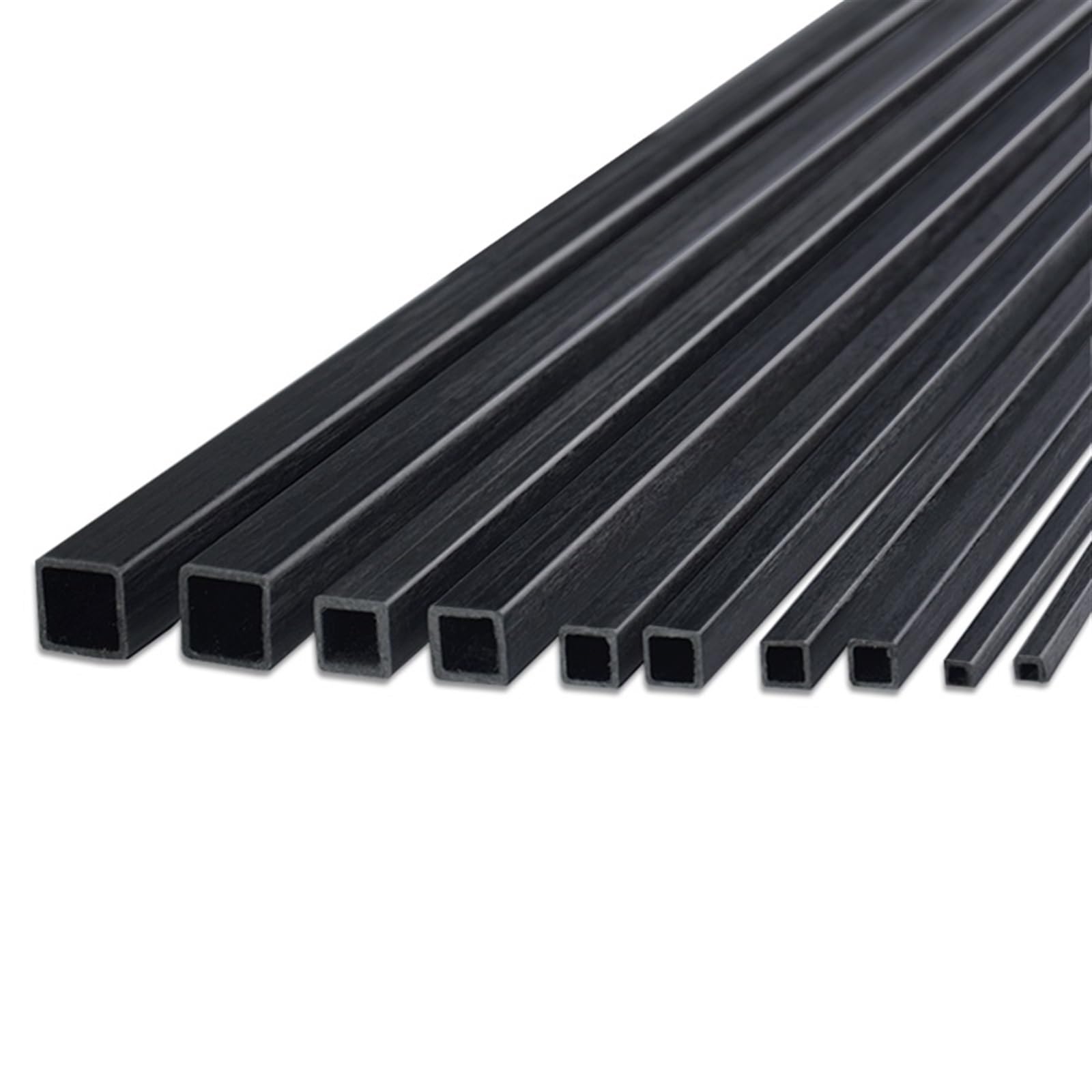 4 Pcs Carbon Fiber Square Tube Length 500mm Side Length 3mm 4mm 5mm 6mm 10mm Carbon Fiber Square Tube for Quadcopter Multirot Carbon Fiber Square Tube(3x3x2x500mm)