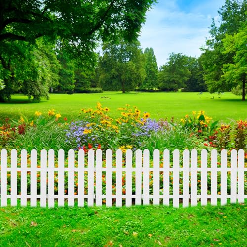 HANABASS 1 Pc White Plastic Courtyard Fence Picket Edging Lawn Border Garden Edge Display Landscape Barrier - Image 4