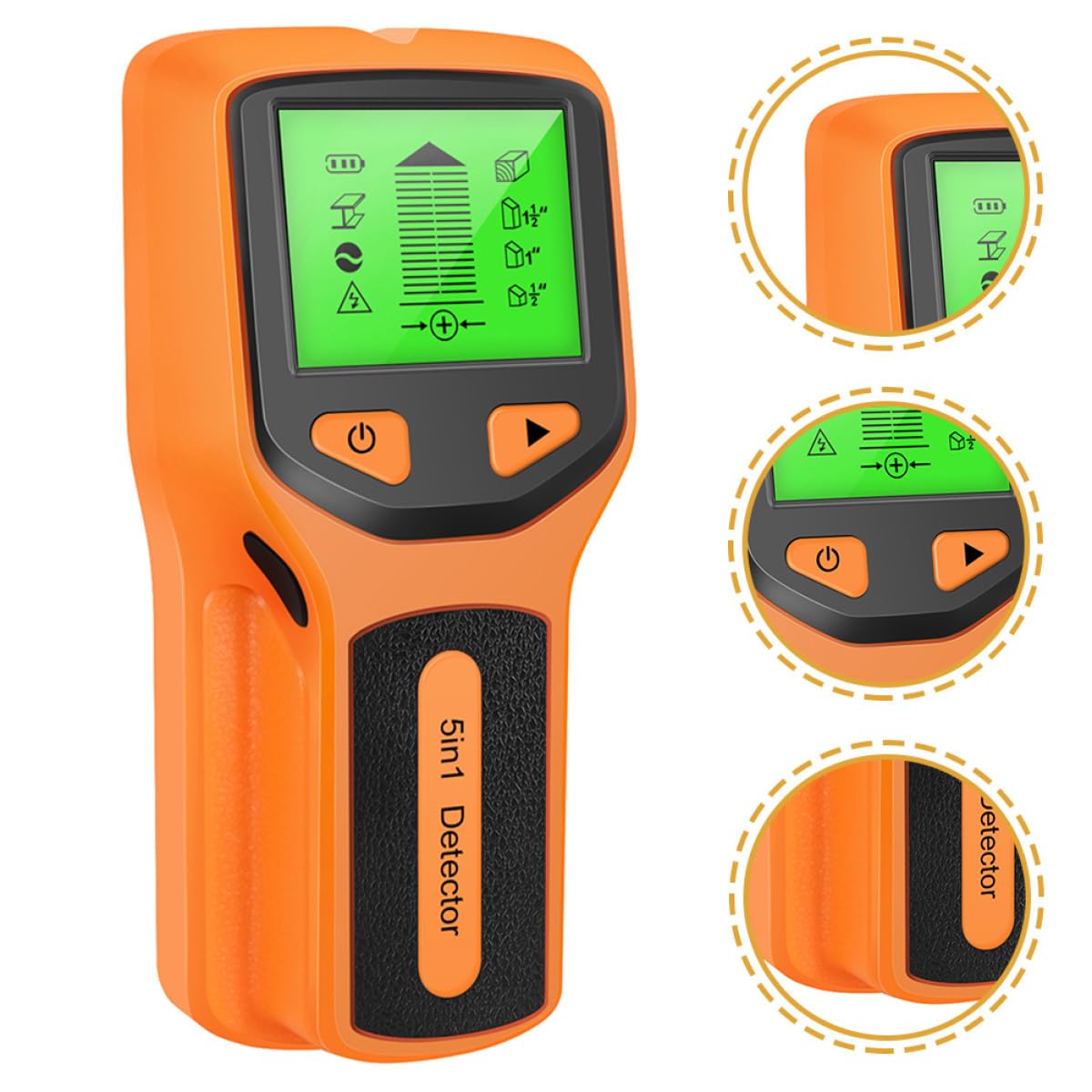 Healeved Détecteur Mural de Métaux et Bois avec Écran Lcd, Capteur Électronique Abs Précis pour Projets de Rénovation à Domicile, Détection Rapide des Montants et Câblages