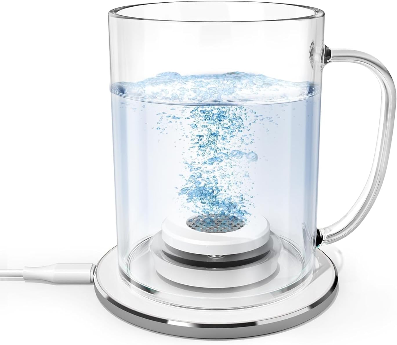 Hydrogen Water Cup, Rich-Hydrogen Water Ionizer Cup, with SPE and PEM Concentrator Technology, Hydrogen Water Generator, Balanced PH Water for Office, Travel, Exercise, Gift for Love