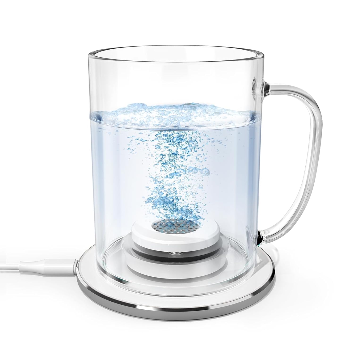 Hydrogen Water Cup, Rich-Hydrogen Water Ionizer Cup, with SPE and PEM Concentrator Technology, Hydrogen Water Generator, Balanced PH Water for Office, Travel, Exercise, Gift for Love