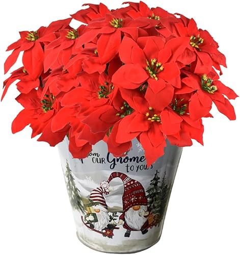 Miniatura 7 de WISTART 3 Packs Christmas Metal Planters Indoor Christmas Flower Plant Pots Basket Christmas Gardening Containers for Balconies Gardens Patios