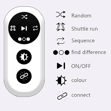 Reaction Training Lights, Sports Agility Lights Training Kit, 4 Training Modes with Remote Control, for Soccer Tennis Football Basketball,6 Lights (8Lights)