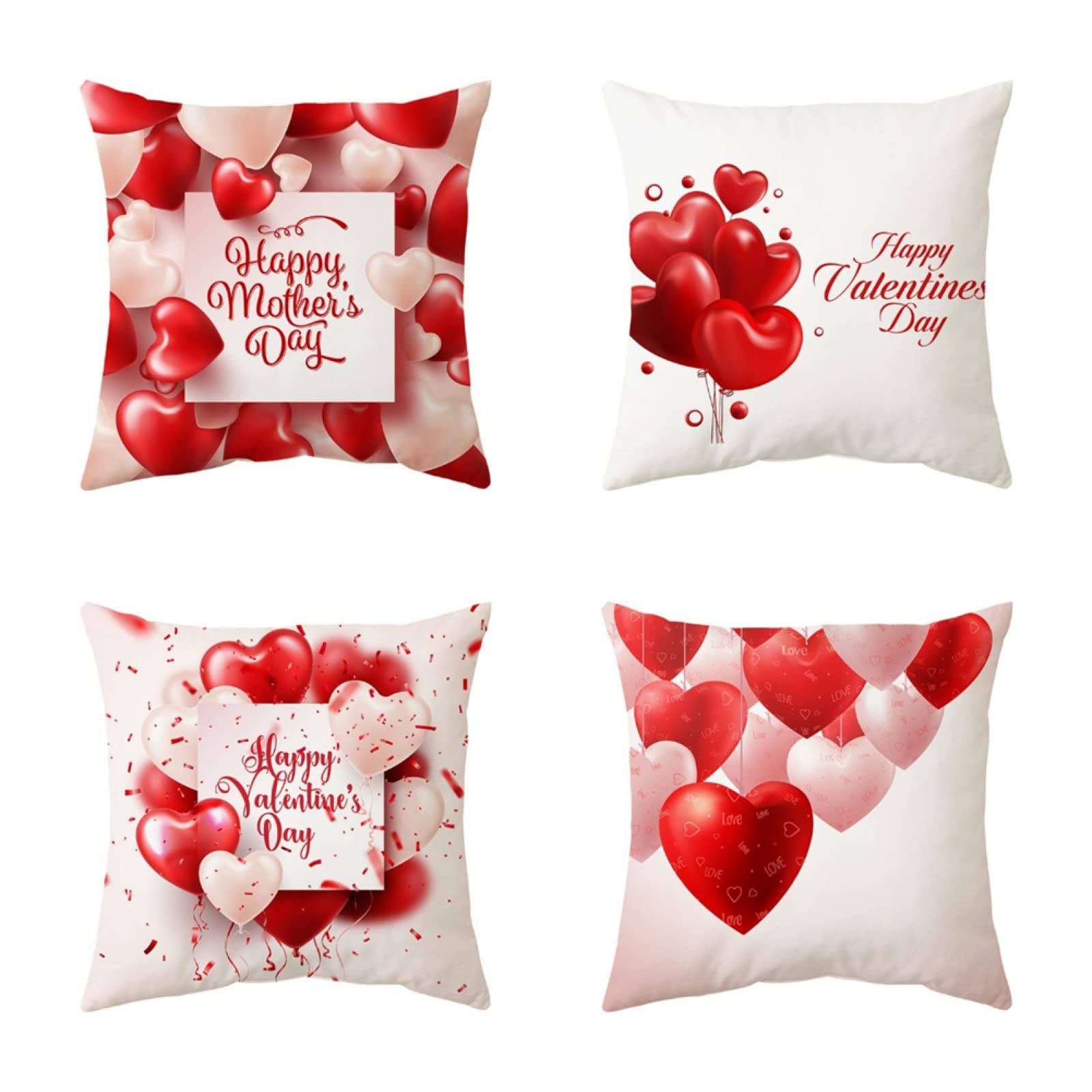 Dekokissen, Kissenbezug, Kissen, Dekokissen, Zierkissen, Deko Kissen, Sofakissen, Kissenhülle, Kissen Set, Pillow Cover, Home Sofa Kissen Deko, Kissen Bezug, Herz 45x45 D3722