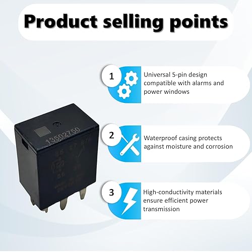 Miniatura 2 de Relé de potencia automotriz 13502750 ajuste universal para diversas aplicaciones - Alta conductividad, impermeable