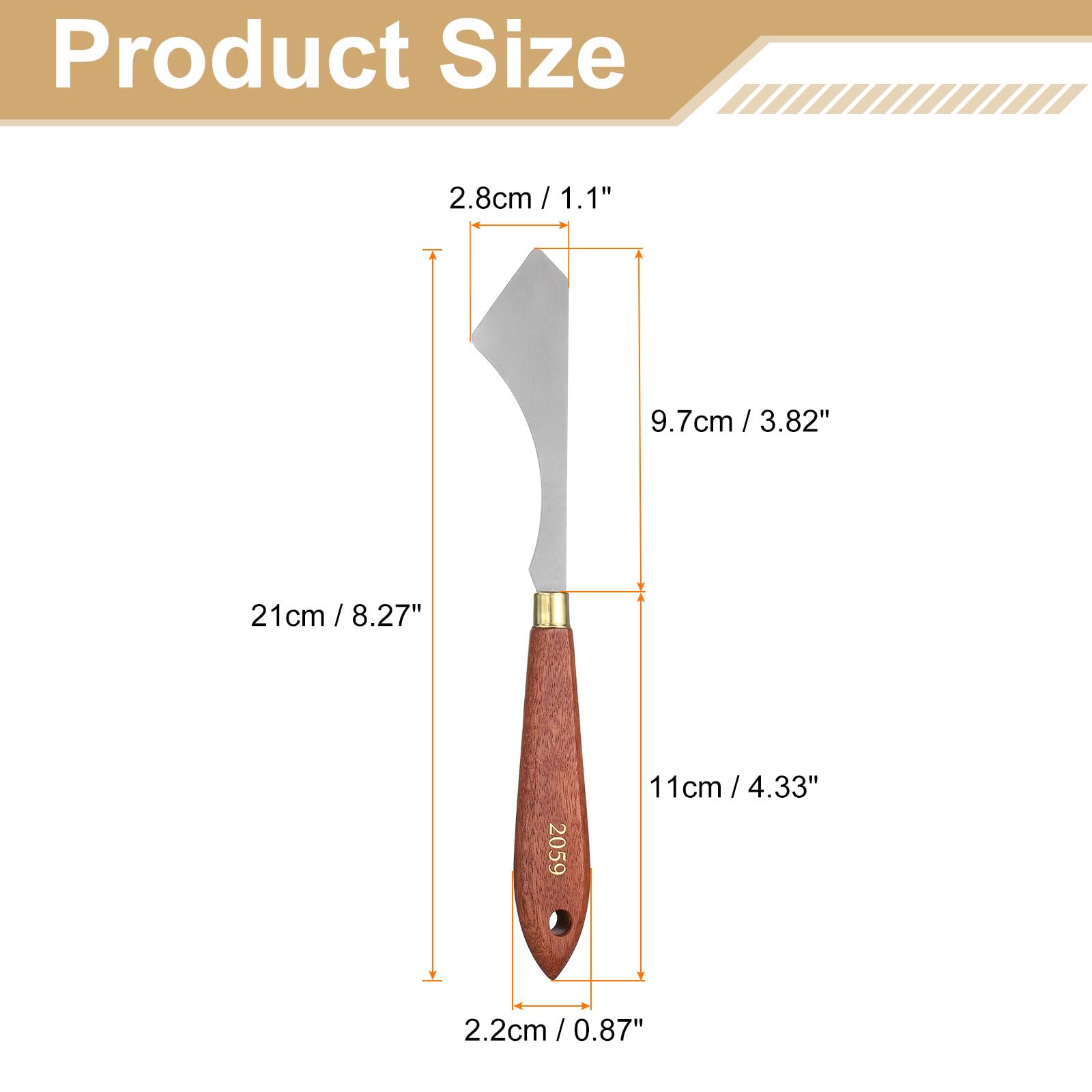 HARFINGTON 2pcs Palette Knife Painting Tool 3.74