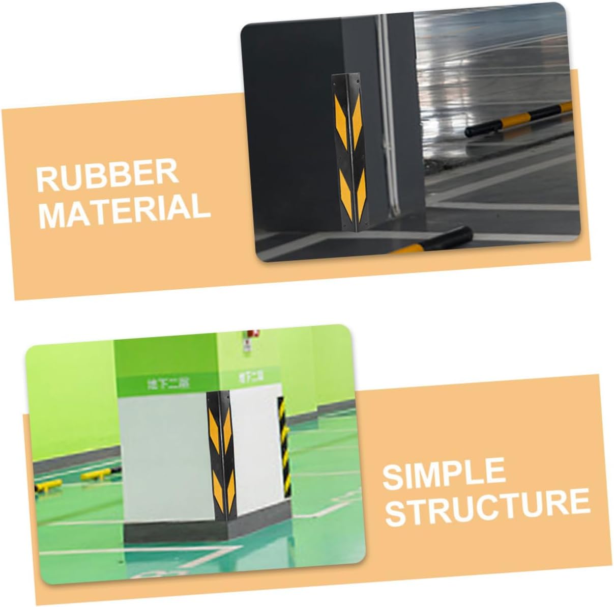 PRETYZOOM Rubber Parking Corner Protector Garage Wall Guards for Car Safety Guard Easy Installation