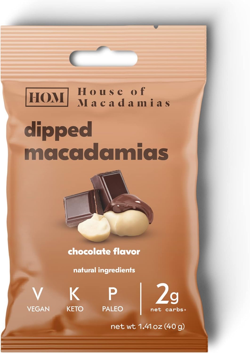House of Macadamias Premium Dipped Macadamia Nuts, Chocolate, Zero
