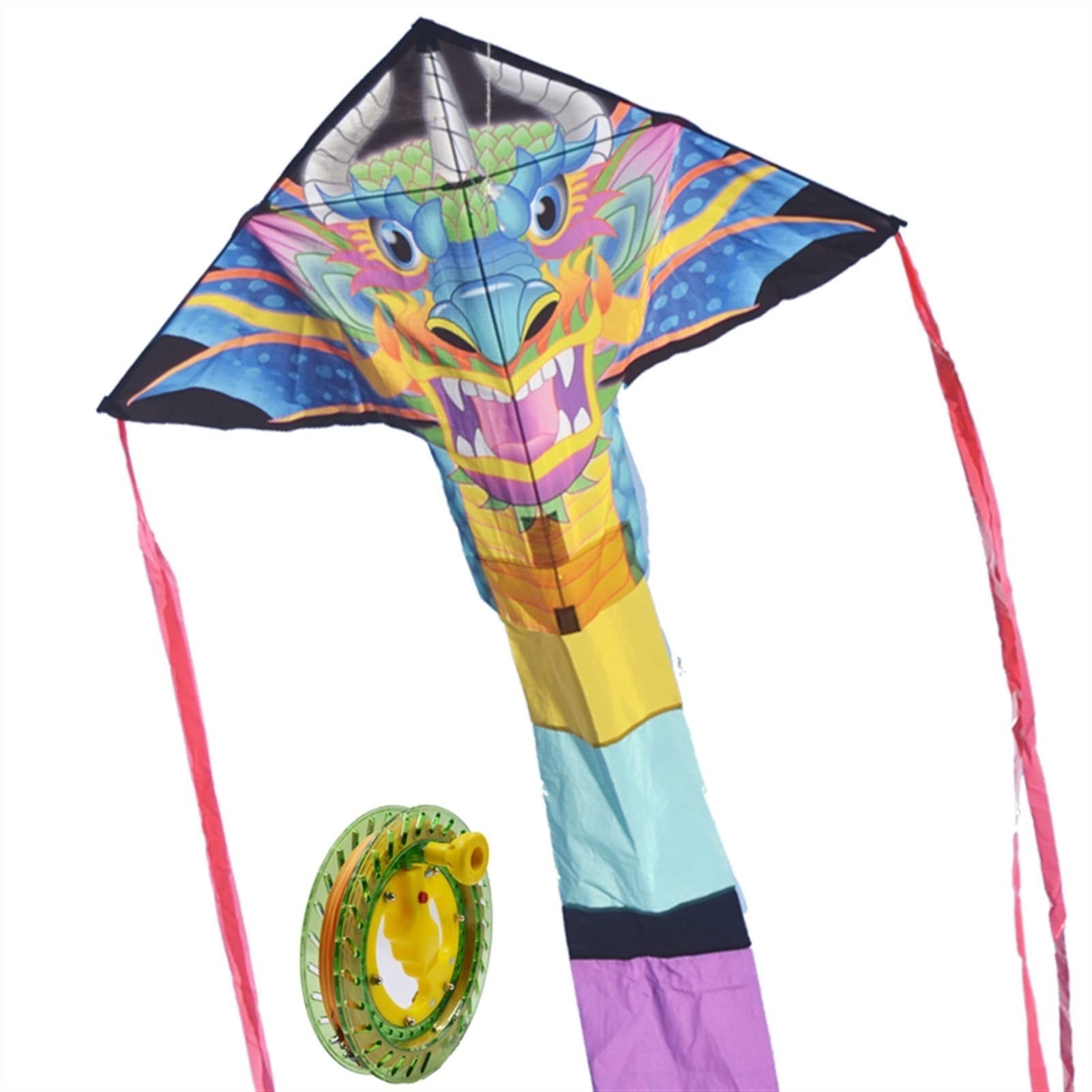 Cometas Fáciles de Volar Kite de forma de cabeza de animal grande Cometa for adultos Conjunto de cometas de deportes al aire libre fácil de conducir adecuada for parque infantil cuadrado Cometa de Jue