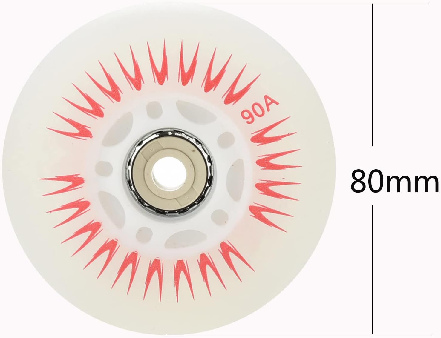 Inline Skate Wheels 8 Pack Luminous Flash Inline Skates Replacement Wheel Light-up Wheels with Bearings