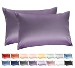 Deep Dream 100% Cotton Standard Pillow Cases Set of 2, 600 Thread Count White Pillow Cases, 20x26 Inches, Super Soft and Breathable Envelope Closure Sateen Weave Pillowcase