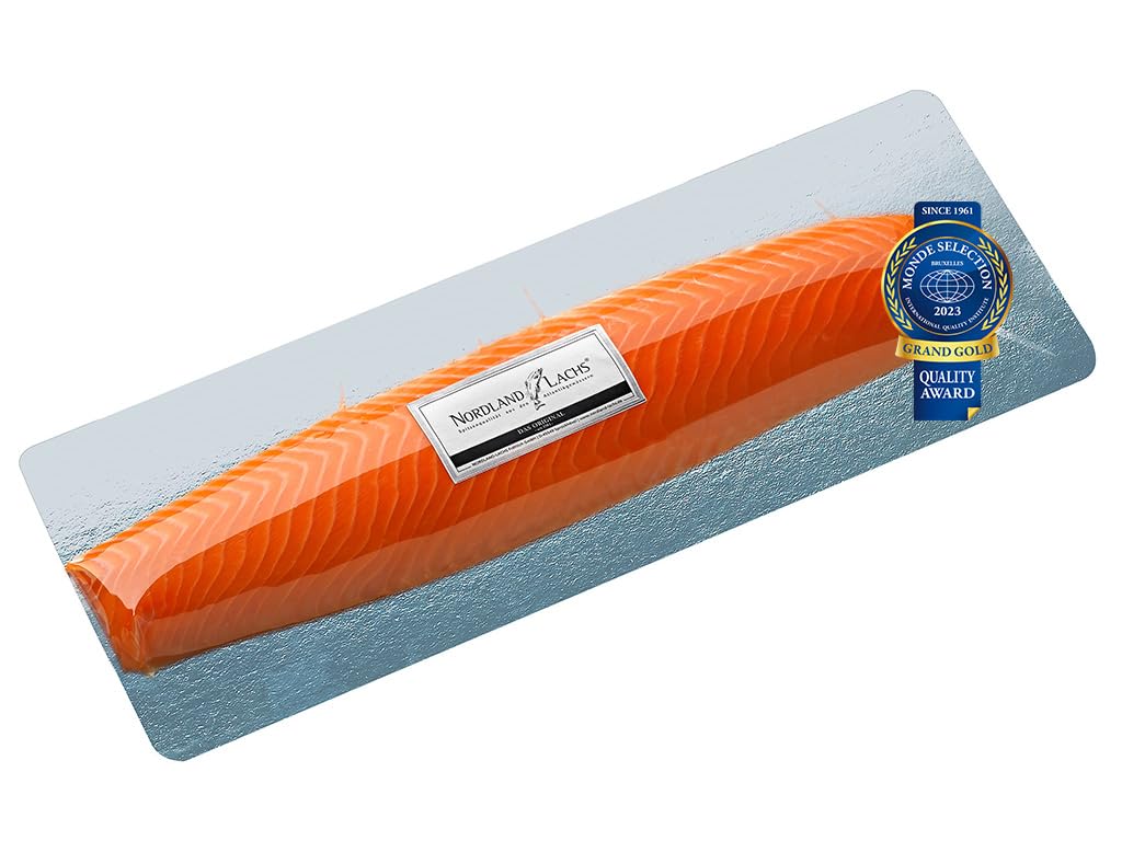 Nordland-Lachs 420g Lachsfilet Royal | edelstes Stück vom Lachs für Gourmets | Ultrapremium Filet Royal geräuchert aus Schottland | Top Kühlversand