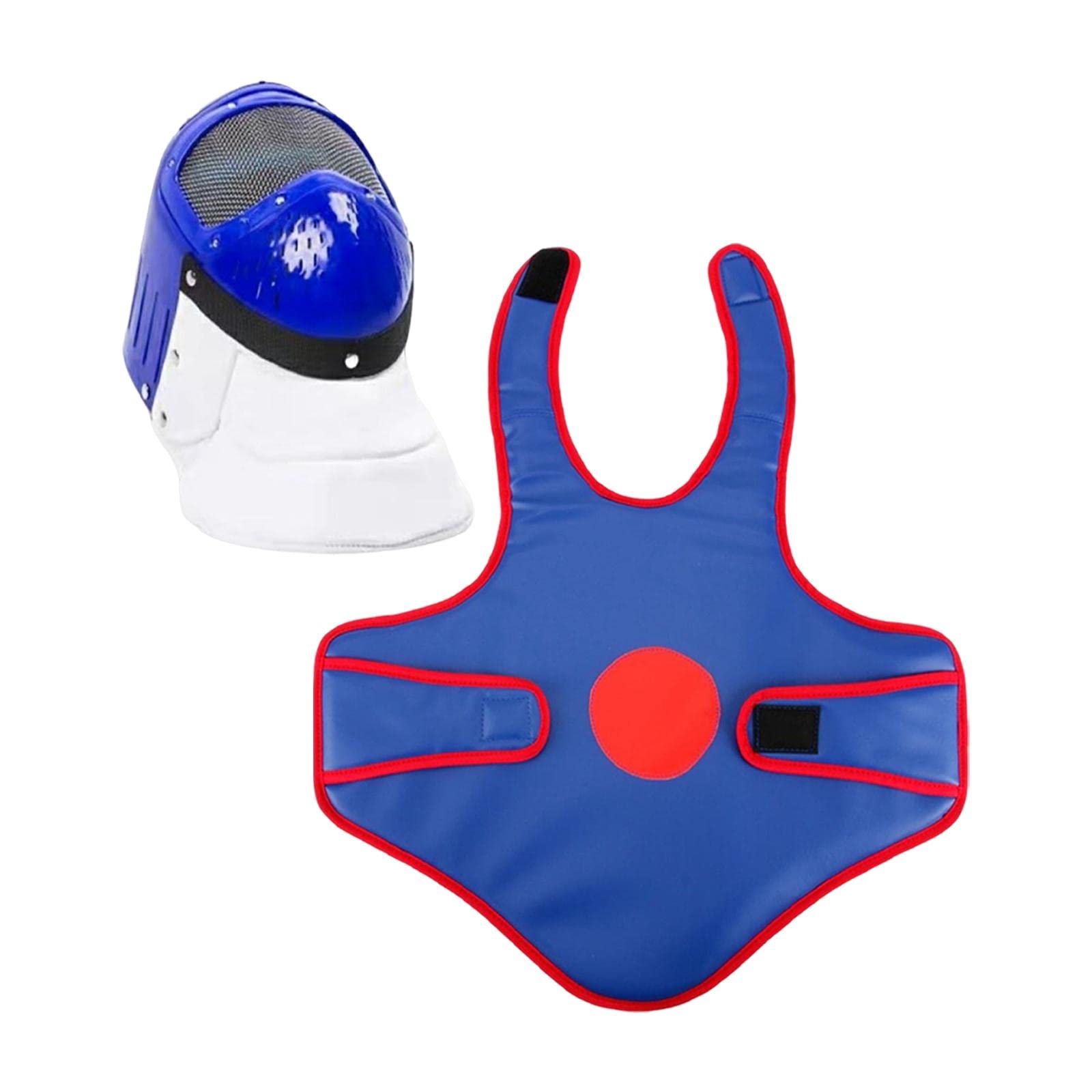 UGPLM Fencing Sports Mask Portable Face Mask Protector Masque Fencing Cover for Kids Beginner Training Fencing Accessories, Blue