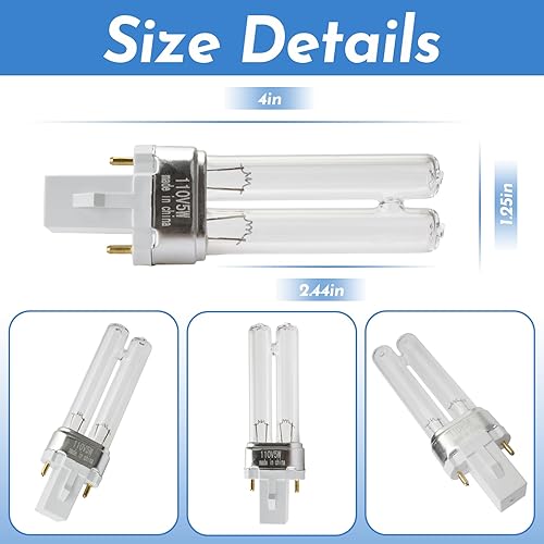 Miniatura 2 de ANTOBLE Lámpara de repuesto UVC de 5 W, filtro de estanque, compatible con bomba y filtro de estanque 5 en 1 Pennington Aquagarden Inpond 5 en 1,