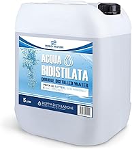CHEMICA SOLUTIONS Acqua Bidistillata Pura per Uso Industriale e clinico tanica da 5 Litri, Distillata Due Volte, Demineralizzata, Made in Italy