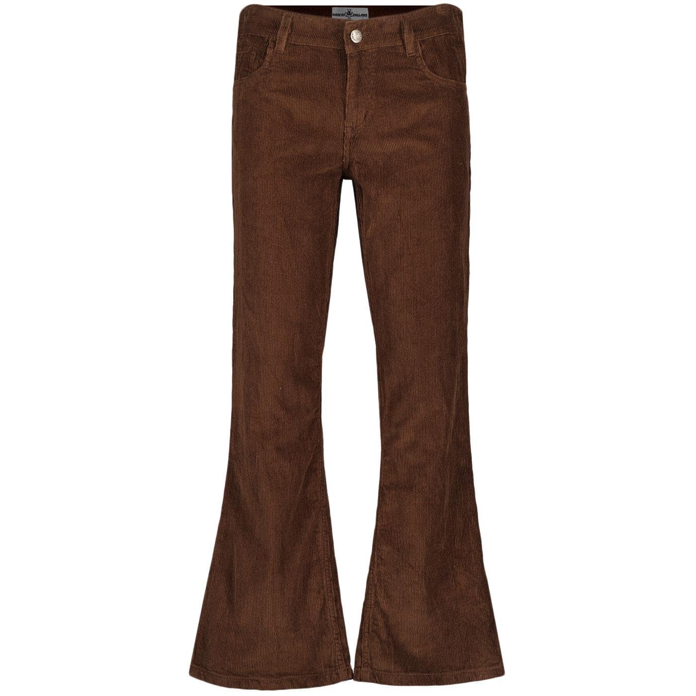 Madcap England Men's Cocoa Retro Mod 60S 70S Flared Cord Flares Jeans Trousers Bootcut Bell Bottoms Killer Mc296 (Uk, Waist & Inseam, 34, 32, )
