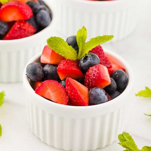 Miniatura 72 de Restaurantware -10 platos blancos pequeños cuadrados, mini platos de 3 pulgadas, para aperitivos, aptos para microondas, apto para horno, plato