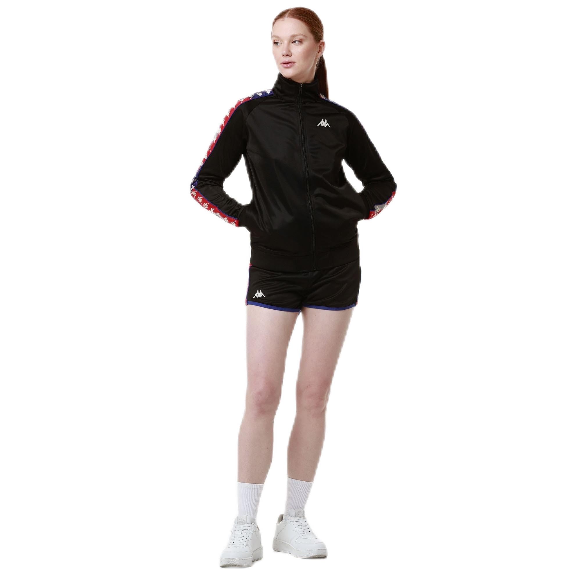 Kappa - Felpa con Zip, Donna, Poliestere, Sport Street, Modello: 222 Banda WANNISTONGT