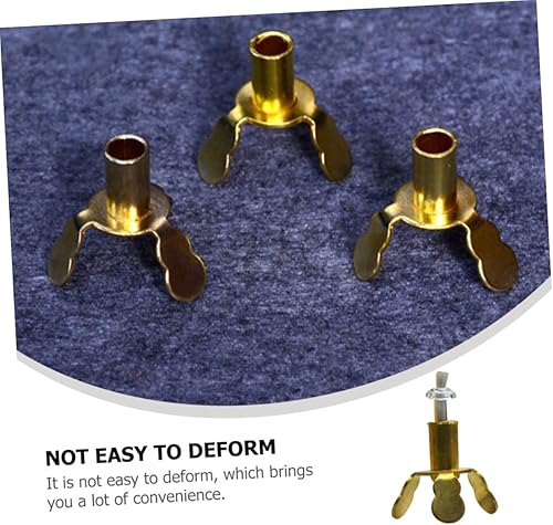 Miniatura 6 de Cabilock Soporte de mecha de tres patas, soporte de mecha de cobre para lámpara de aceite, soporte de mecha de latón, mechas para hacer velas,