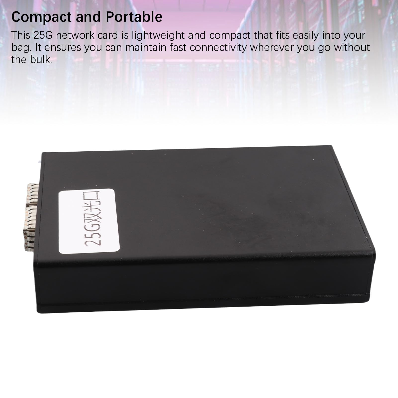CHICIRIS Plug e Riproduzione in Lega in Alluminio di Scheda di Rete Ad Alta velocità per OS X, Scheda di Rete SFP Portatile System USB4 (Dual Port)
