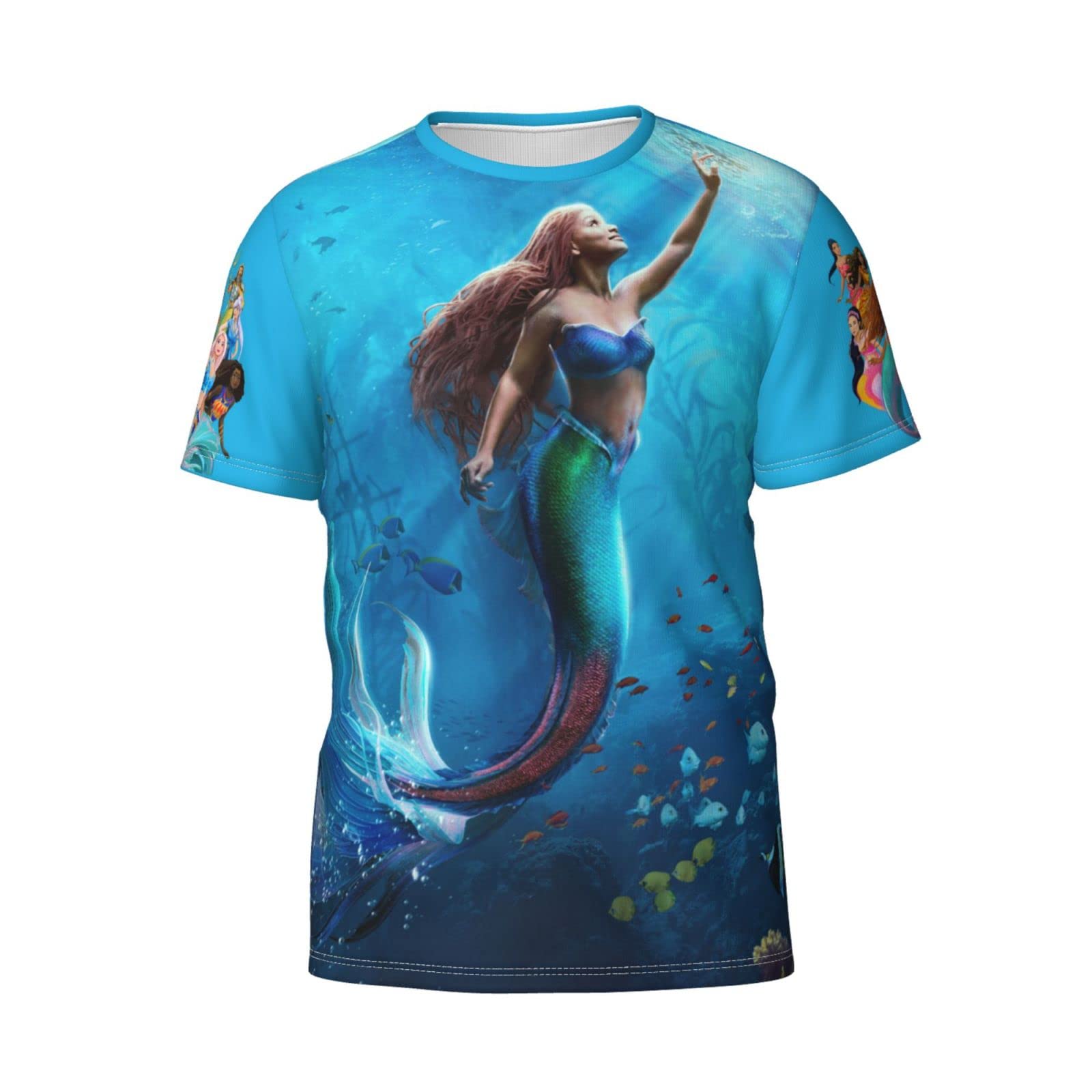 ThustinCute Mermaid 2023 T Shirt Gifts Tees Shirts Unisex All Ages Summer Cotton Tops Short Sleeve for Men Women