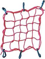 Rede Elástica Moto e Bike Bagageiro Aranha Redinha 35x35 TOK ELÁSTICOS (VERMELHA) Para Levar Capacete e Outros Objetos Na Garupa da Moto E Bike