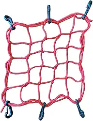 Rede Elástica Moto e Bike Bagageiro Aranha Redinha 35x35 TOK ELÁSTICOS (VERMELHA) Para Levar Capacete e Outros Objetos Na Garupa da Moto E Bike