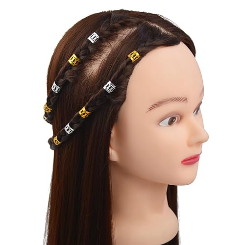 Miniatura 6 de 50 piezas de cuentas de rastas de aluminio para rastas de rastas de metal, accesorios para trenzas para mujeres y niñas, joyería para el cabello