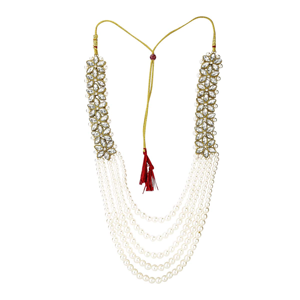 Kundan & Pearl Plated Jewelry Set (CT-NCKK-44116)