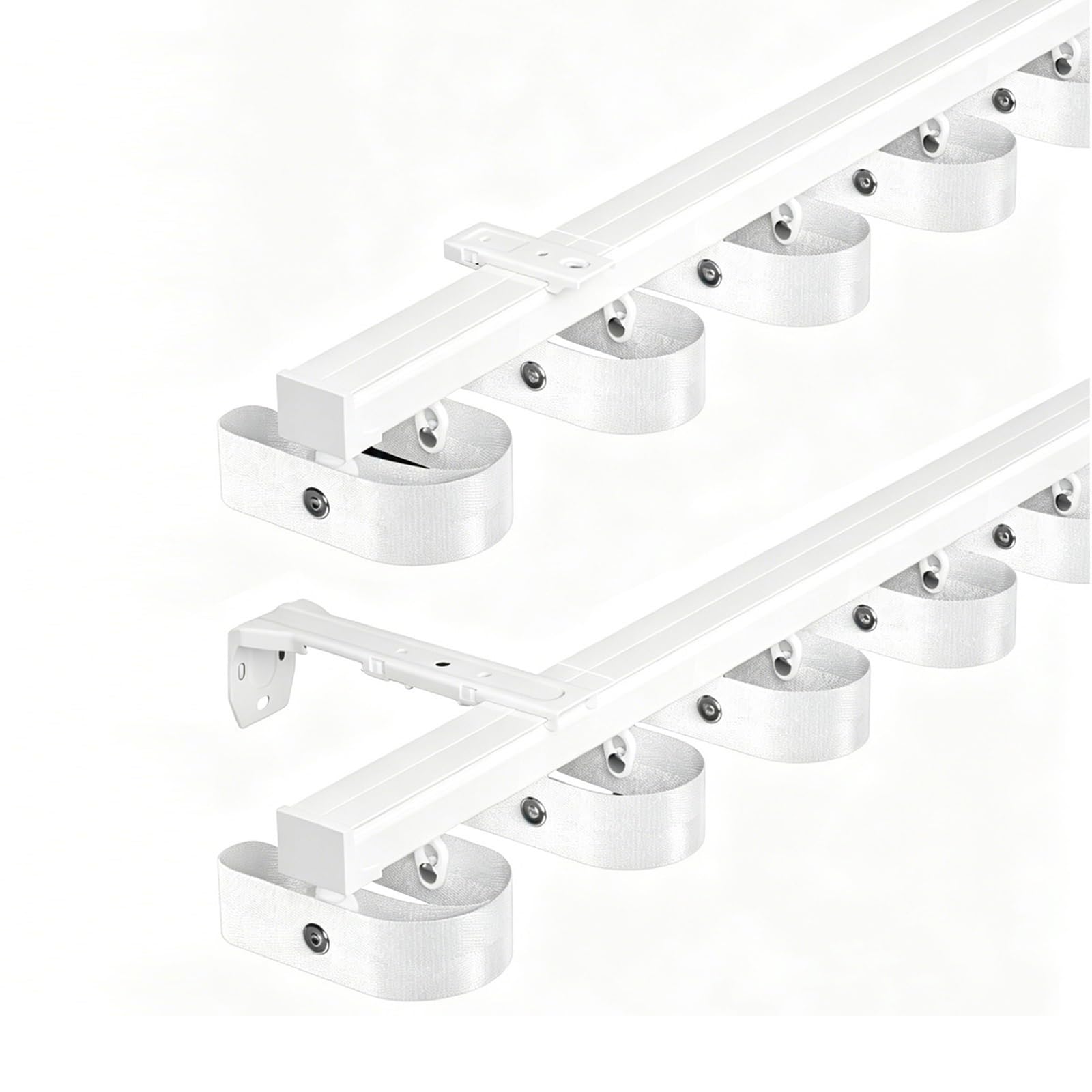 Heavy Aluminum Room Divider Ceiling Track Set, Serpentine Ceiling Tracks Ceiling Mount Rail With Roller, Silent Single Curtain Track System For Drapes Living Room(280CM(9.2FT))