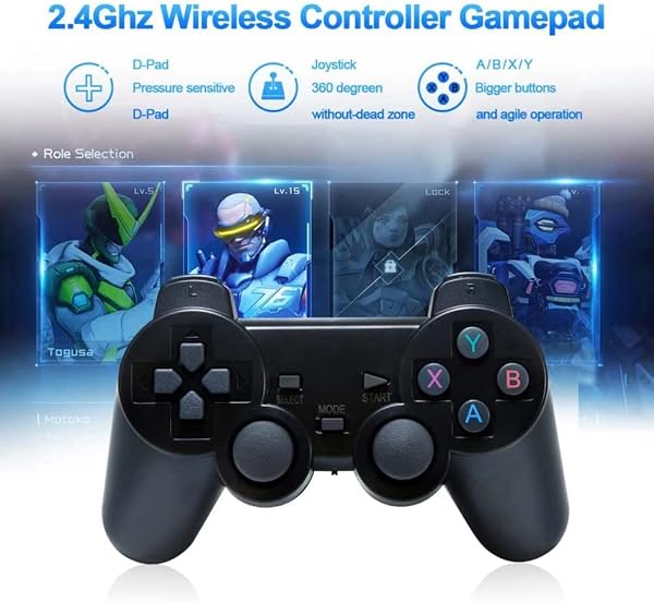 X2 Plus Retro Games Console - Double Wireless Controller, 40000+ Games - 3