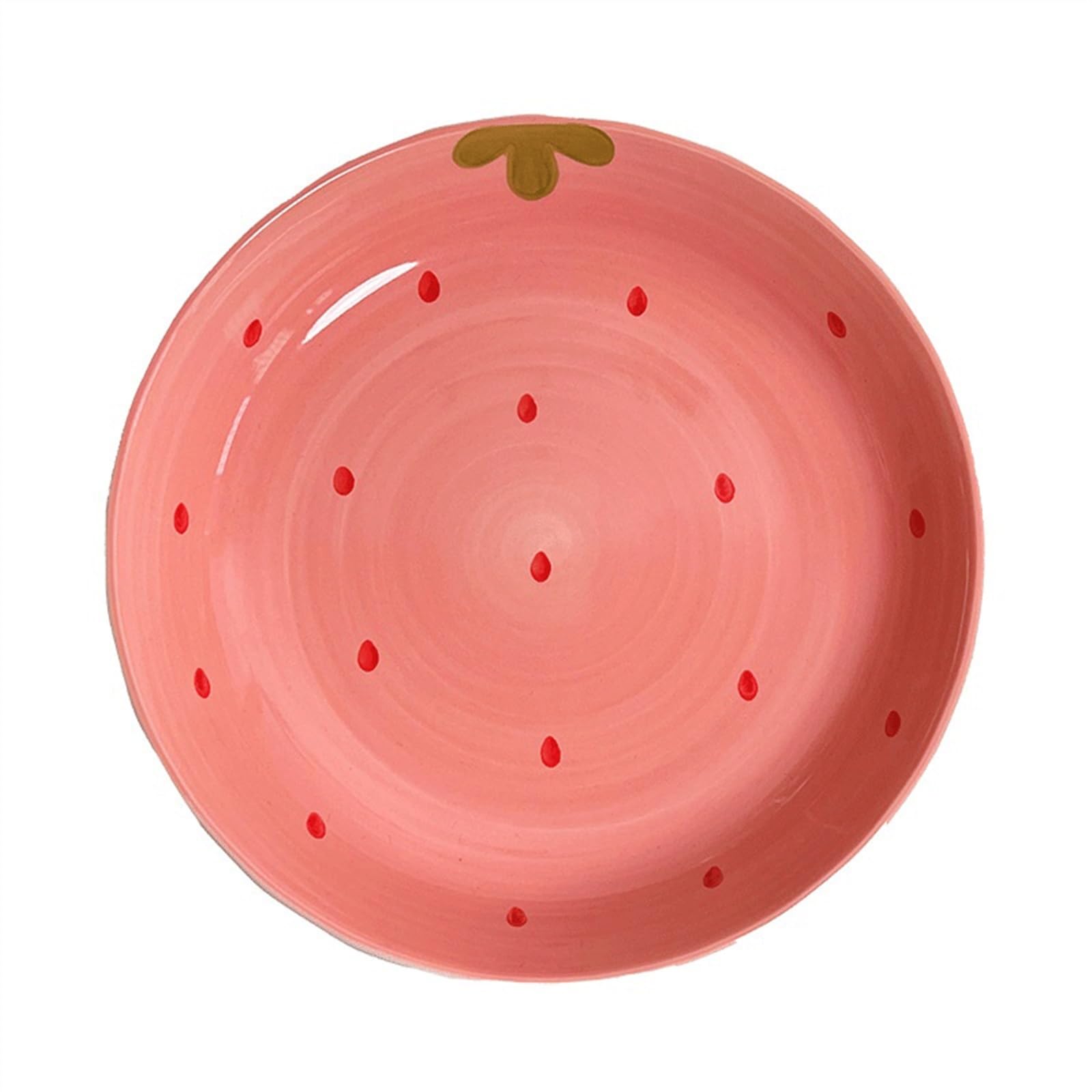 HPTHLY Plate 8 Inch Ceramic Strawberry Plate Fruit Pattern Dinner Plate Bread Plate Dinner Plate With Strawberry Pattern Fine Ceramic Tableware Dessert Plate