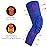 Knee Pads Compression Leg Sleeve Knee Sleeve for All Sports Wrestling Protector Gear, Youth & Adult Sizes, 1 Pair of Knee Paded(Blue_XL_2 Pack)