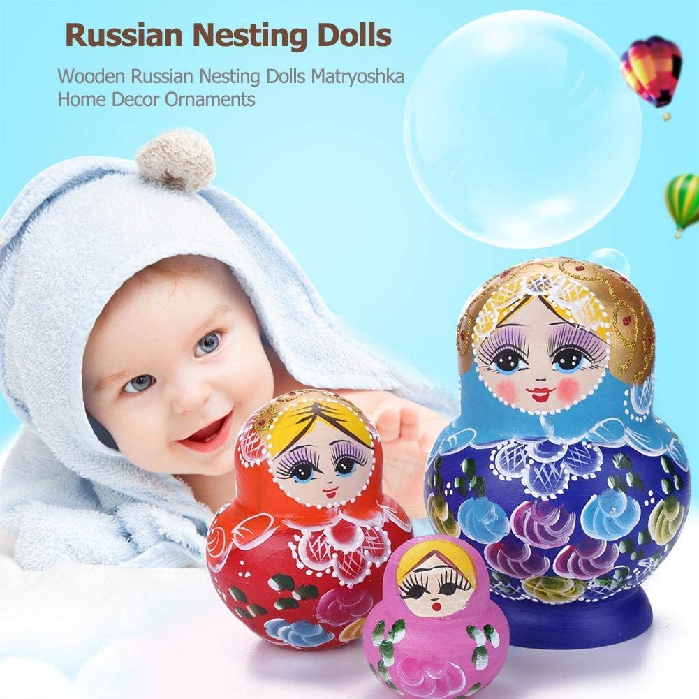 Amazon.co.jp: 入れ子人形 ロシアの人形 マトリョーシカ 10個の木製