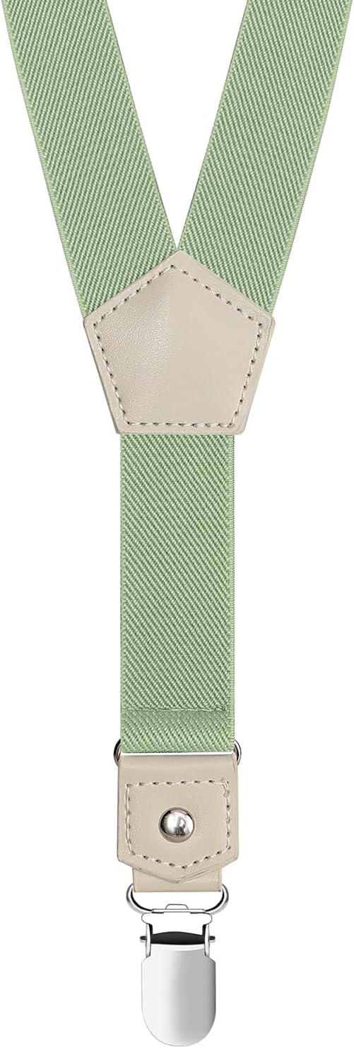 Bow Tie and Suspenders for Boys Men Adjustable with 3 Strong Metal Clips - Image 3