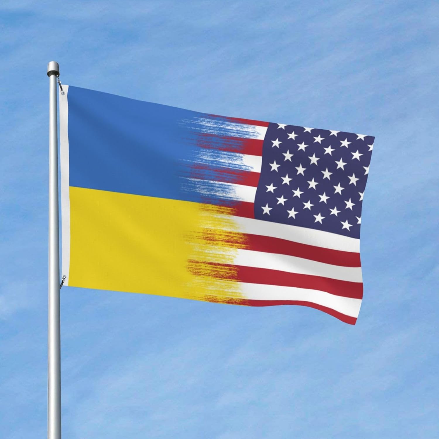 Flags Gifts Yard Decorations America Flag And Ukraine Flag Flag 3x5 Ft Outdoor Double Sided Printing For image 2