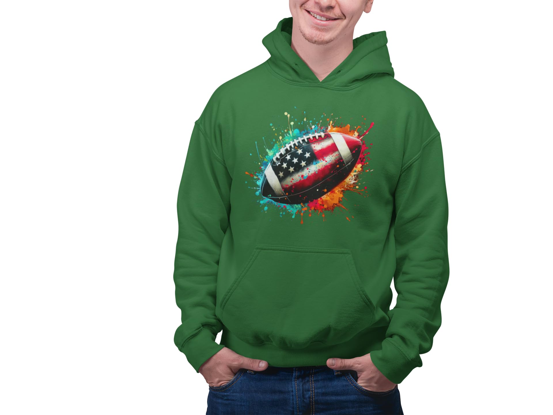 knut Fashion & Streetwear Męska bluza z kapturem American Football męska bluza z kapturem Clothing Brands Ball Splash Design Pulower Clothes Rozmiary XS-5XL