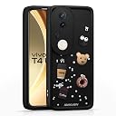 Pikkme Back Cover for Vivo T4 Ultra 5G | Cute Fun Cartoon 3D Bear Silicone Full Body Protection Bumper Case (Black) gallery image