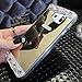 Galaxy S7 Edge Case,Inspirationc® Beauty Luxury Diamond Hybrid Glitter Bling Soft Shiny Sparkling with Glass Mirror Back Plate Cover Case for Samsung Galaxy S7 Edge--Gold Diamond