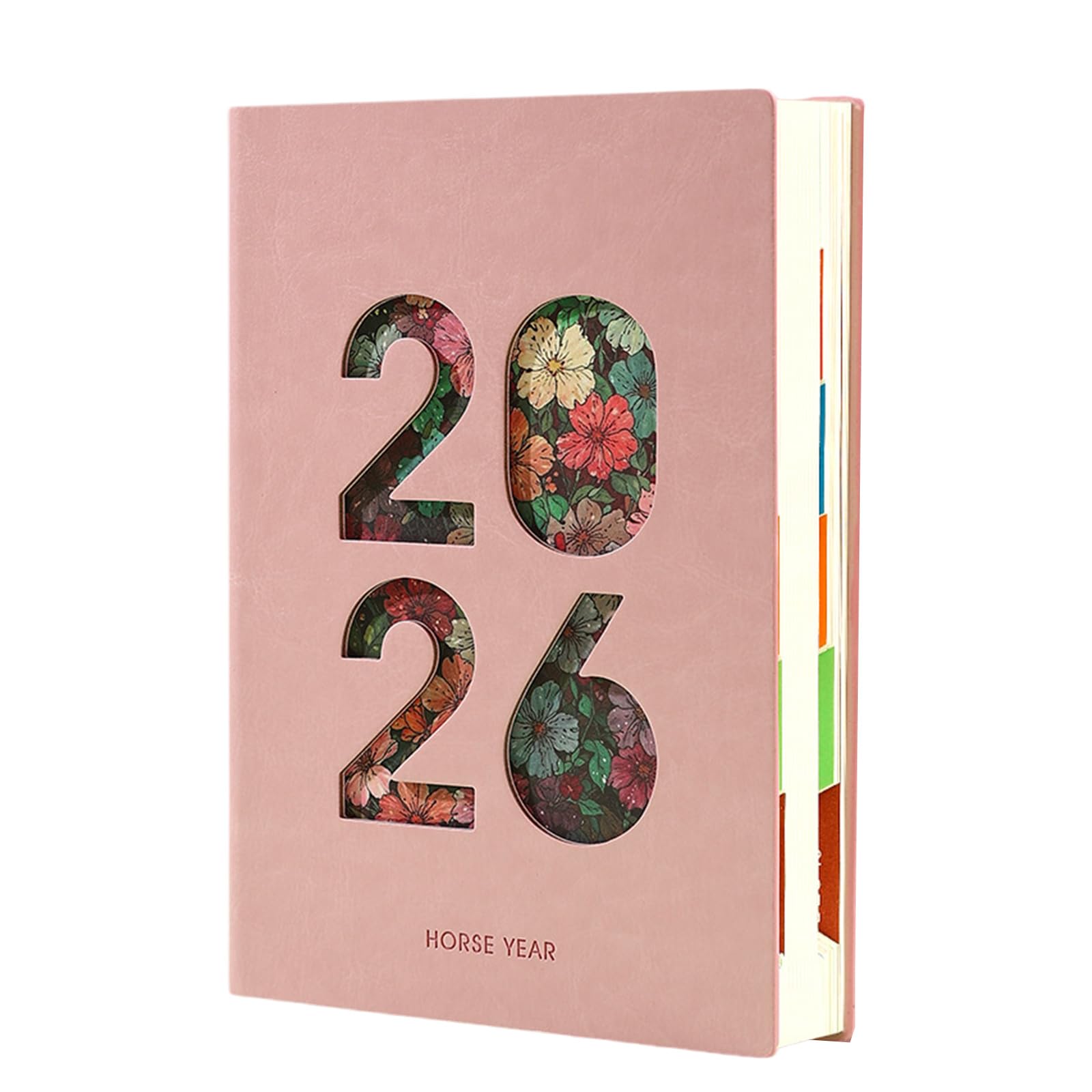 Agenda académique journalier 2026, 400 pages, daté, couverture souple en cuir, pour l'école, le bureau, planification hebdomadaire/mensuelle