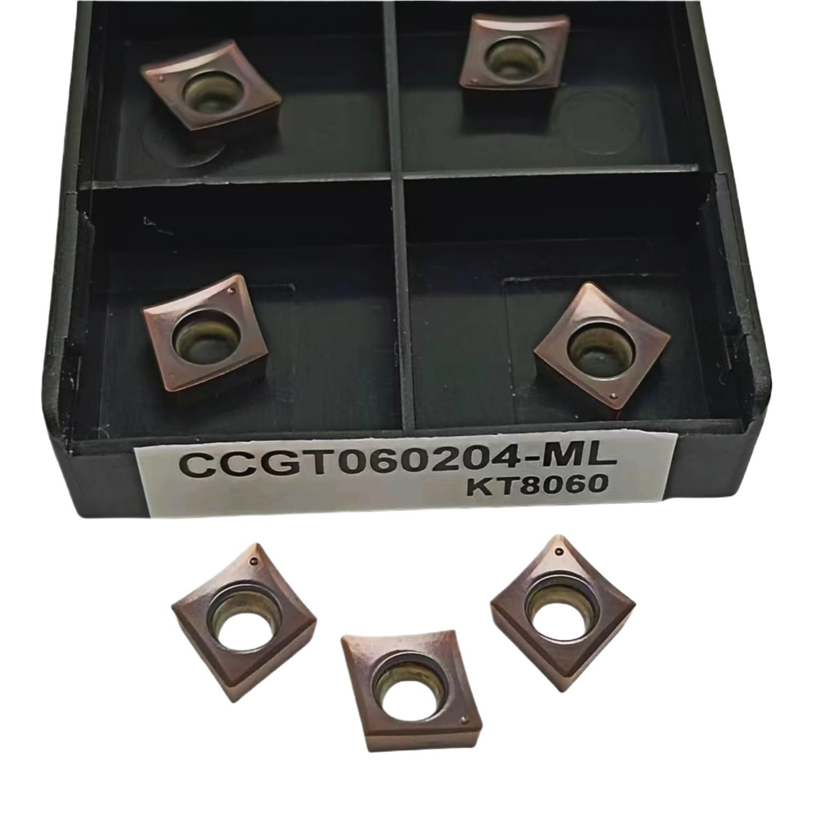 Herramienta de torno CNC CCGT060204-ML KT8060 para acabar con la vibración en inoxidables