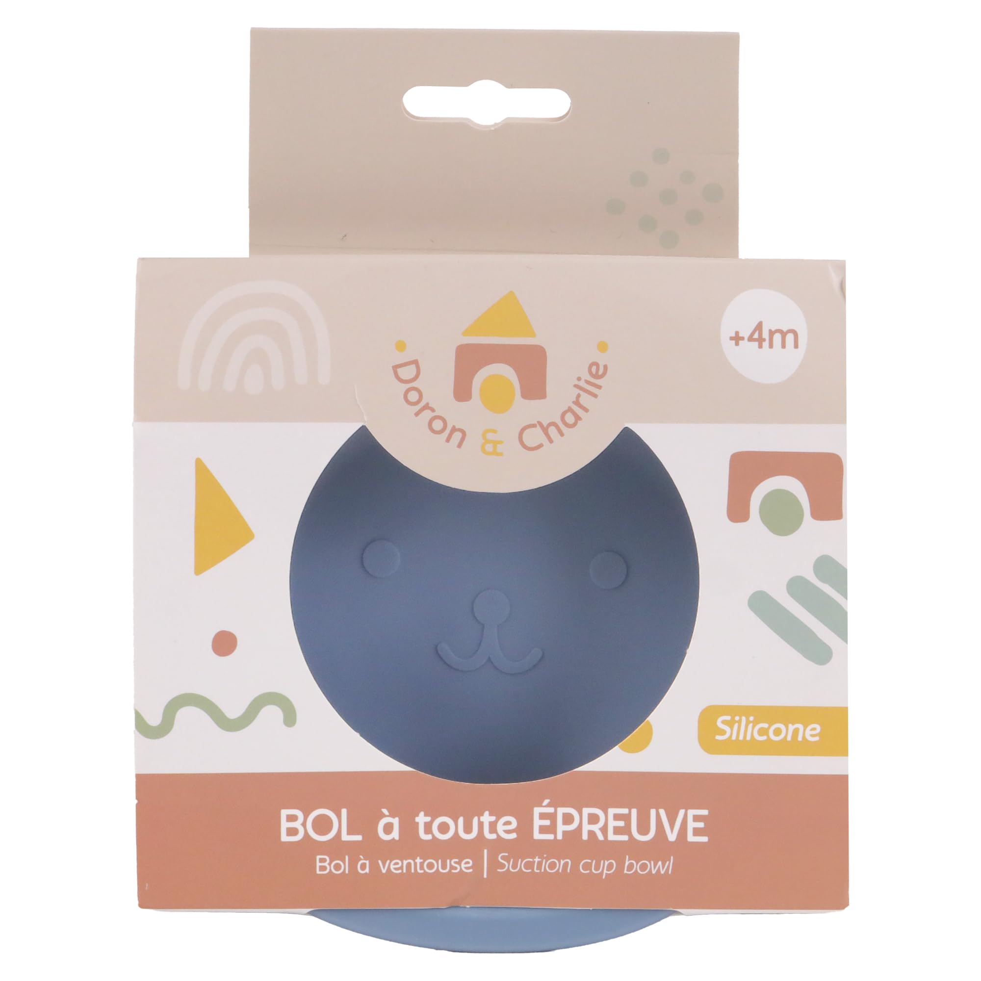 Image secondaire de Bol Ventouse en Silicone Bleu pour Enfants - DORON & CHARLIE