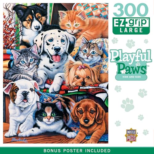 MasterPieces Rompecabezas de 300 Piezas EZ Grip - Hide and Seek - 18"x24"