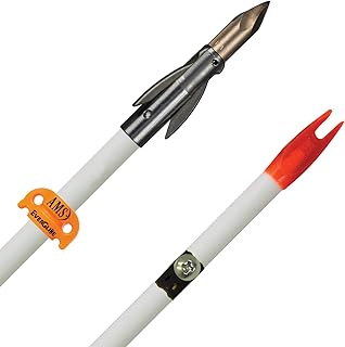 AMS A206-Wht Fiberglass Arrow Ankorfx Point, Shaft & Safety Slide