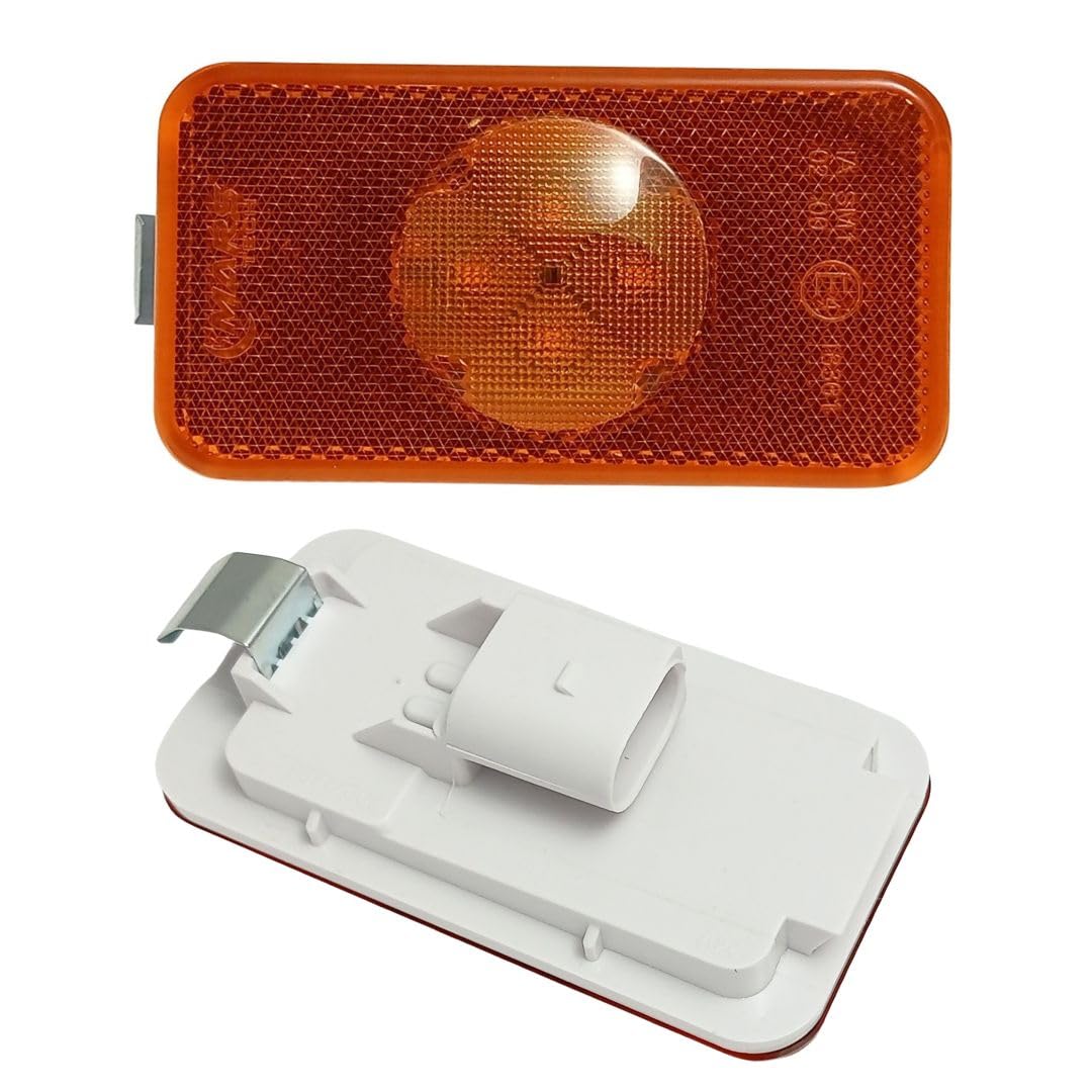 2 x feux de position latéraux à LED pour camion avec prise orange, réflecteur jaune, gauche droite pour VOLVO FH FM FL, RENAULT T, E4