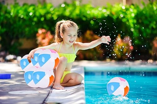 Miniatura 9 de Chochkees Bolas inflables de playa diseñadas para fiesta de piscina, fiestas de cumpleaños, juguete divertido de verano
