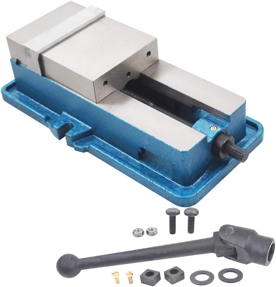 findmall 5 Inch Lock Down Vise Accuracy Milling Vice 5 Inch Jaw Width Drill Press Vise Milling Drilling Machine Bench Clamp Clamping Vice(5")