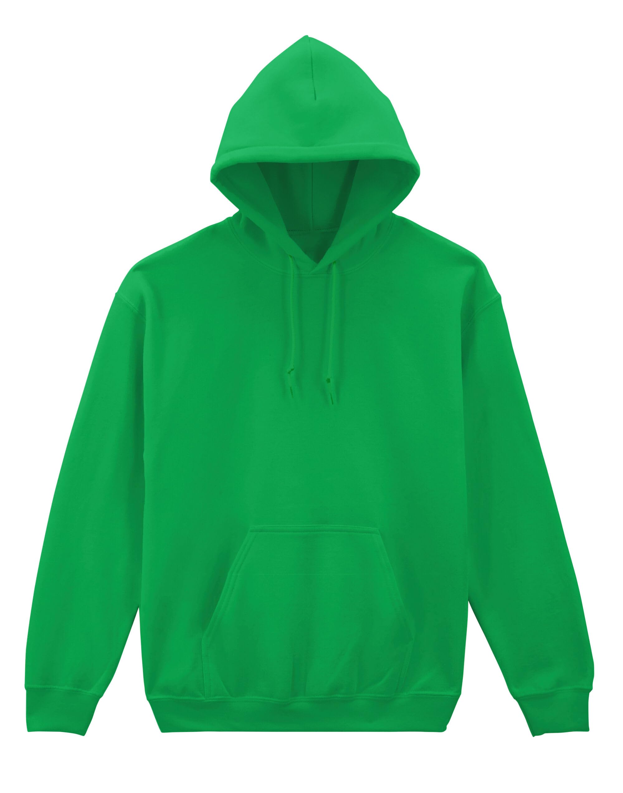 COOZO Men's Classic Hooded Sweatshirt – Irish Green - S